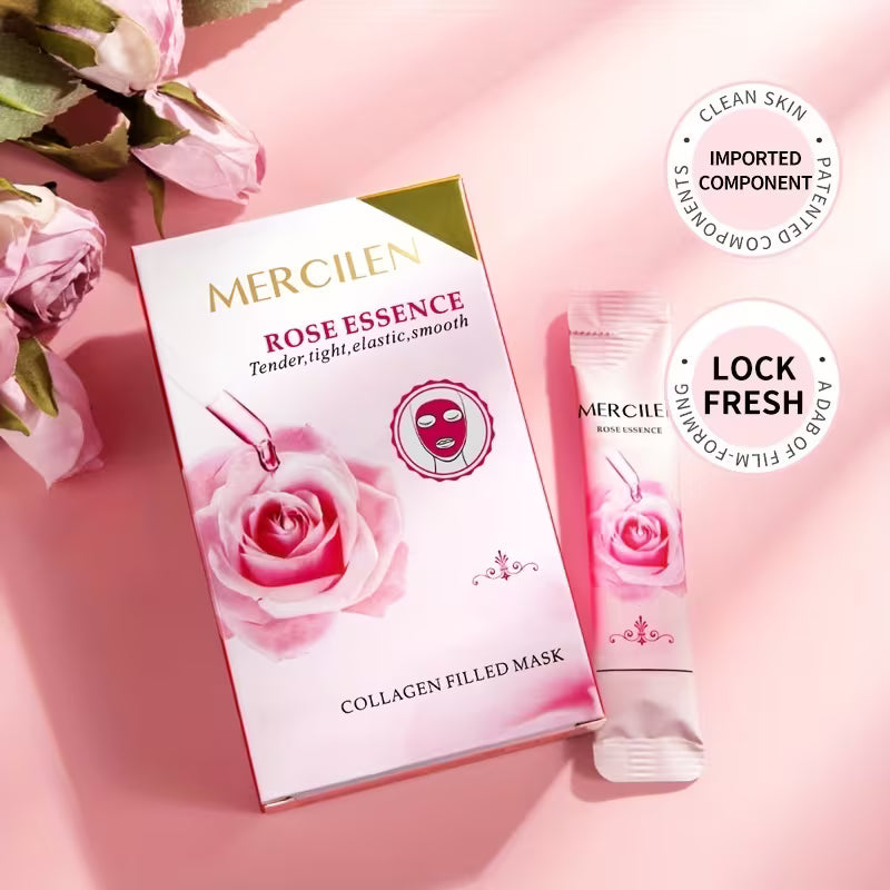 MERCILEN ROSE ESSENCE COLLAGEN FILLED MASK